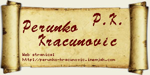 Perunko Kračunović vizit kartica